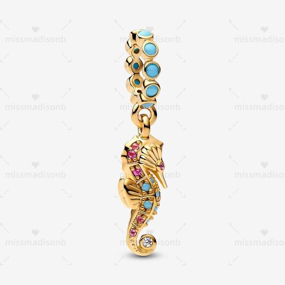 Pandora Seahorse Dangle Charm - Picture 1 of 6